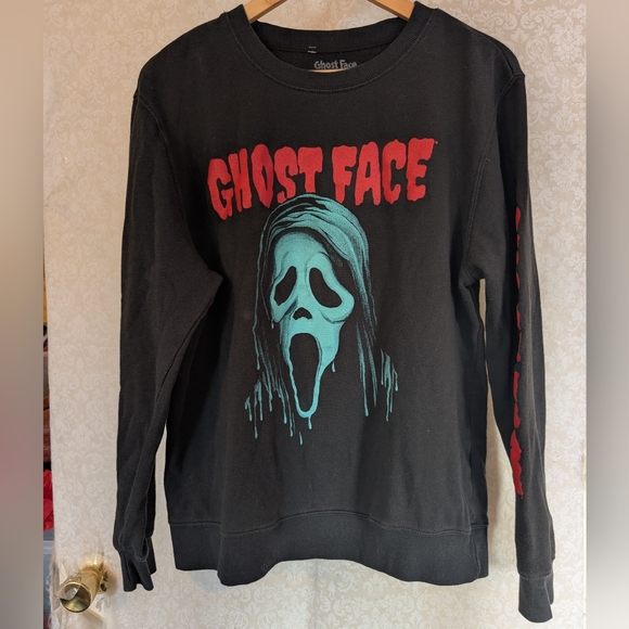 Ghost Face Other - Ghost Face from The Scream Movies Sweatshirt Medium Black UNISEX‎